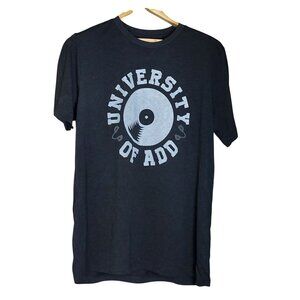 University Of ADD Graphic T-Shirt Addictive DJ Designs  Medium